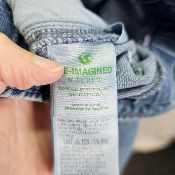 J. Crew Cropped Wide Leg Paperback Waist Jeans Size 28 - Picture 6 of 9